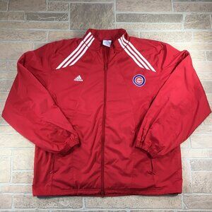 Chicago Cubs MLB adidas Climalite Red Polyester Mesh Lined Windbreaker Men’s XL